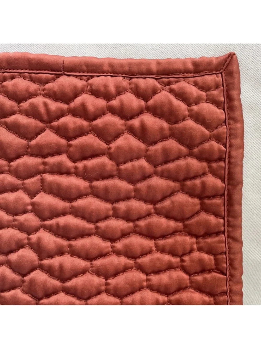 West Elm Quilted Euro Sham in Terracotta 27”x27”